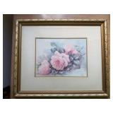 Framed Floral Wall Art Lot 3 Rose Violet Hummingbird Prints Decor