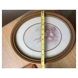 Framed Floral Wall Art Lot 3 Rose Violet Hummingbird Prints Decor