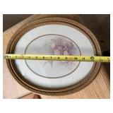 Framed Floral Wall Art Lot 3 Rose Violet Hummingbird Prints Decor