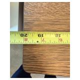 Oak Finish Glass Door Side Table Cabinet 20x17x16 Good Condition