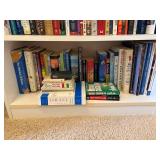 Mixed Book Lot w/ Bookcase & Bookends Fiction Reference Law Politics