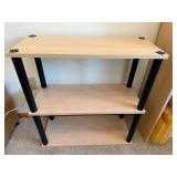 3 Tier Wood Look Utility Shelf Bookcase 26x11x29 Black Supports