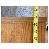 Oak Finish Rolling TV Stand Media Cart w Shelf 25x15x16 Good