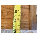 Oak Finish Rolling TV Stand Media Cart w Shelf 25x15x16 Good