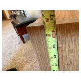 Oak Finish Rolling TV Stand Media Cart w Shelf 25x15x16 Good