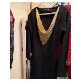 Lawrence Kazar Silk Sequin Floral Evening Top Blouse Size L Vintage