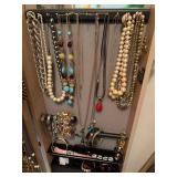 Large Costume Jewelry Lot w/ Necklaces Earrings Rings Bracelets Watches