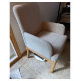 Upholstered Armchair With Wood Frame