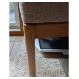 Upholstered Armchair With Wood Frame
