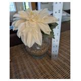 Linden Quartz Clock, Floral Vase, Framed Quote & Beaded Decor (Lot of 4)