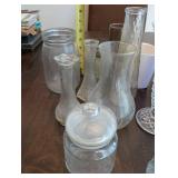 Mixed Lot of Assorted Glass Vases, Jars & Bottles
