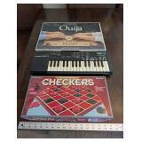 Casio Sk-1 Keyboard, Ouija Board & Checkers Game Set (Lot of 3)