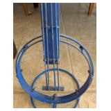 Blue Banjo-Shaped Metal Decorative Accent