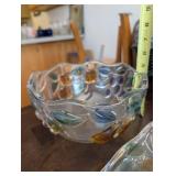 Glass Fruit Motif Serving Pieces (Lot of 2)