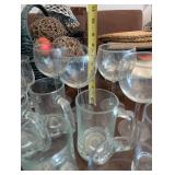 Assorted Clear Glass Drinkware & Bowls