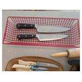 Mixed Kitchen Utensils, Knives, Mugs & Serveware (Lot of 20+)