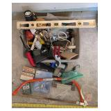 Mixed Tool & Hardware Lot With Wen Slimline 3/8 Cordless Drill