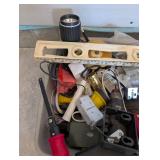 Mixed Tool & Hardware Lot With Wen Slimline 3/8 Cordless Drill