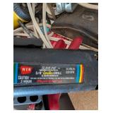 Mixed Tool & Hardware Lot With Wen Slimline 3/8 Cordless Drill