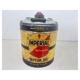 Vintage Imperial Oil 5 Gallon Metal Oil Can