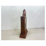 Antique Wood Windup Mantle Clock w/Key