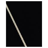 .925 Sterling Silver Larger Faceted Pink Sapphire Crystal Pendant Necklace