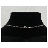 .925 Sterling Silver Amethyst Cabochon Pendant Necklace