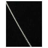 .925 Sterling Silver Crystal Bar Pendant Necklace