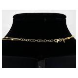 .925 Sterling Silver 2 Strand Beaded Vermeil Necklace
