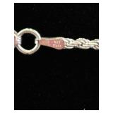 .925 Sterling Silver Thicker Rope Necklace
