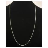 .925 Sterling Silver LONG Box Chain Necklace