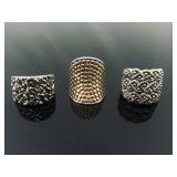 Lot of 9 WELL MADE Heavier Fashion Rings