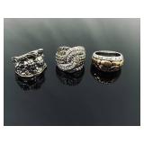 Lot of 9 WELL MADE Heavier Fashion Rings