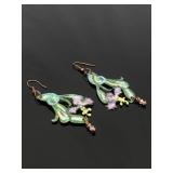 Artisan Enamel Necklace and Earring Set