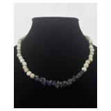 Sodalite and Nephrite Stone Necklace