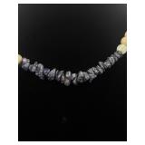 Sodalite and Nephrite Stone Necklace