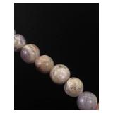 Amethyst, Nephrite, etc. Semi-Polished Stone Necklace
