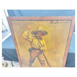 LARGE Antique Original Listed Artist Theodor Breidwiser Oil on Canvas of a Conquistador