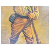 LARGE Antique Original Listed Artist Theodor Breidwiser Oil on Canvas of a Conquistador