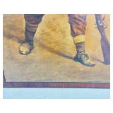 LARGE Antique Original Listed Artist Theodor Breidwiser Oil on Canvas of a Conquistador