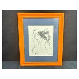 Framed Pablo Picasso Lithograph of a Nude