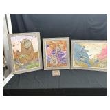 Lot of 4 Pencil Signed Chuck U Framed Prints