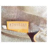 Authentic Dooney & Bourke Domed Monogram Satchel with Brown Leather Trim