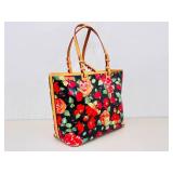 Authentic Dooney & Bourke Rose Garden Bloom PVC Shopping Tote Bag