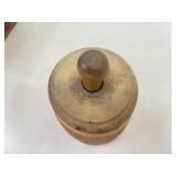 Lot of Antique Wood Coffee Bean Grinders, Cookie Embosser, and Ice Pick