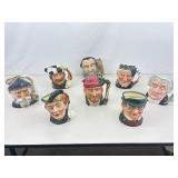 Lot of 8 LARGE 7.5" etc. Royal Doulton Mugs