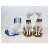 3 Ceramic Dogs