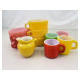 Lot of Colored Anchor Hocking and Fire King MCM Glass Dishes