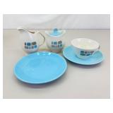 1960s Canonsburg Pottery Temporama 12 Person Desert Set