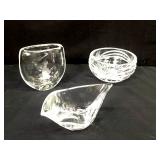 Lot of Orrefors, Waterford, and Rogaska Pieces